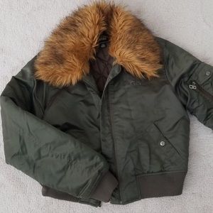 Guess Women’s Army Green Bomber Jacket